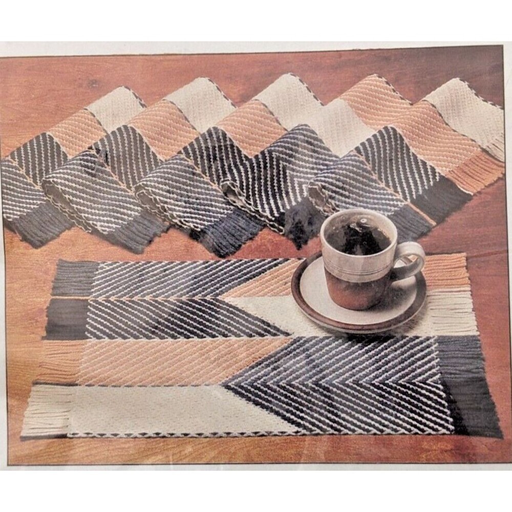 Vintage 1986 Better Homes & Gardens Woven‎ Placemats Craft Kit Boho Natural Look